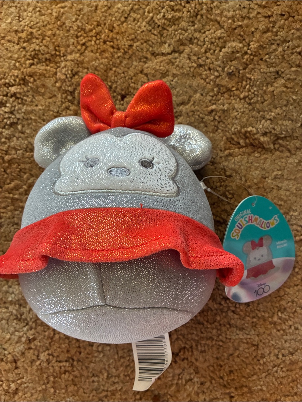 NWT - Disney 100 - Minnie Mouse Silver Sparkling Squishmallows